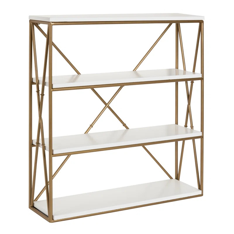 Quillen 4-Layer Modern Luxe Wooden Wall Shelf | Wayfair North America