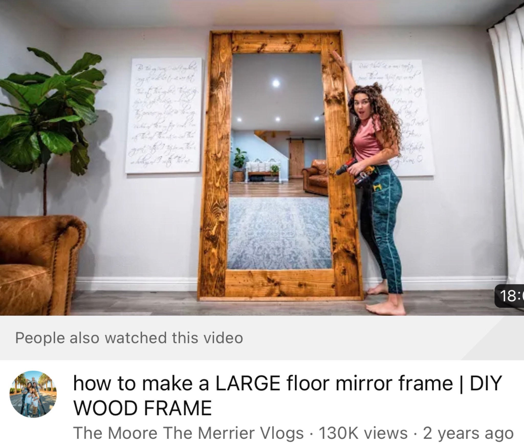 DIY large floor mirror | diy mirror project idea | supplies 

#LTKhome #LTKfamily