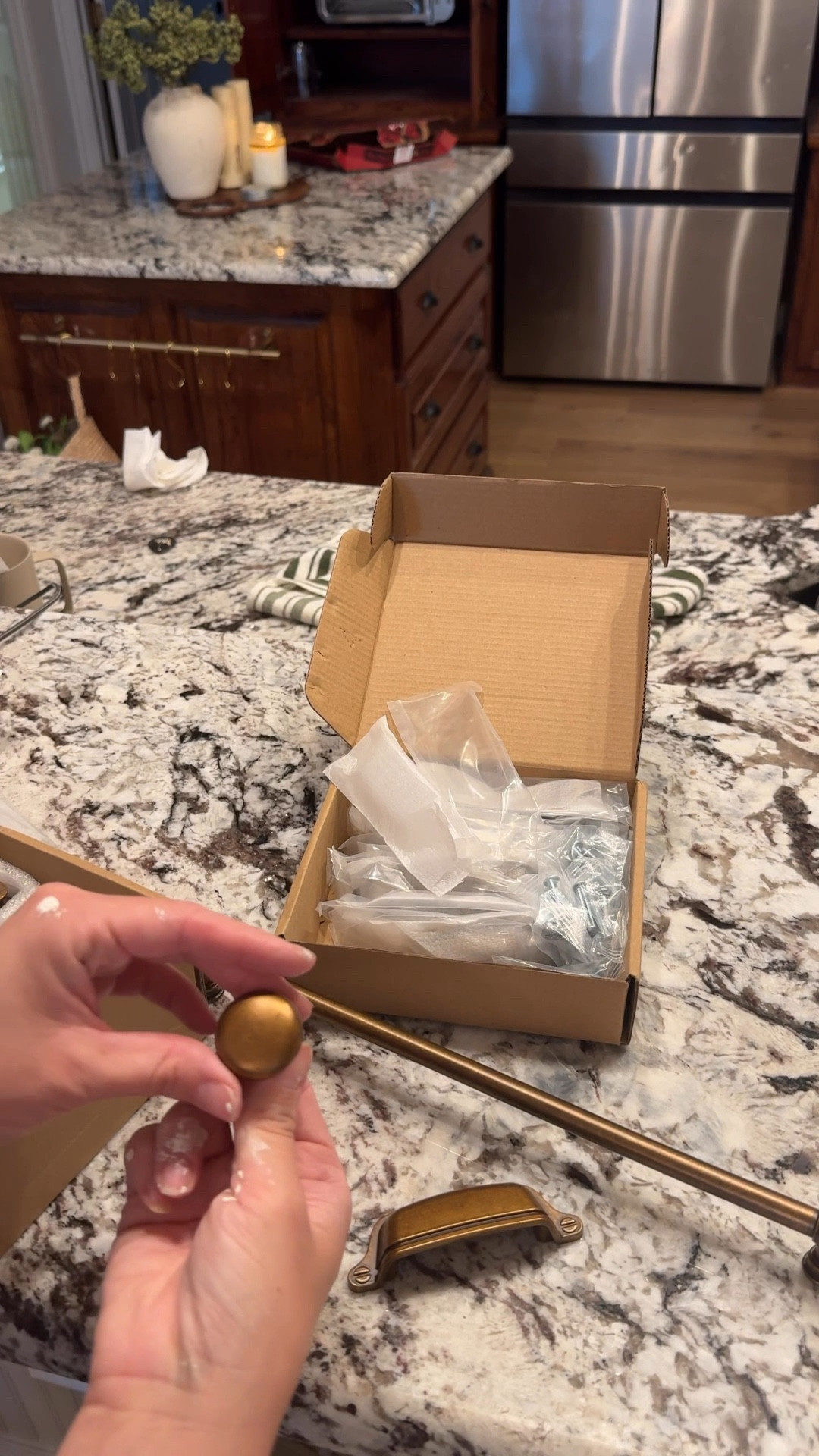 Antique brass cabinet hardware from Amazon 

#LTKHome