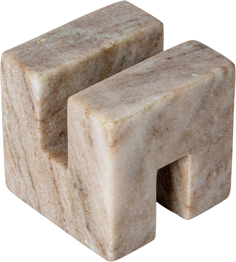 Creative Co-Op Contemporary Marble Cookbook Stand, Beige | Amazon (US)