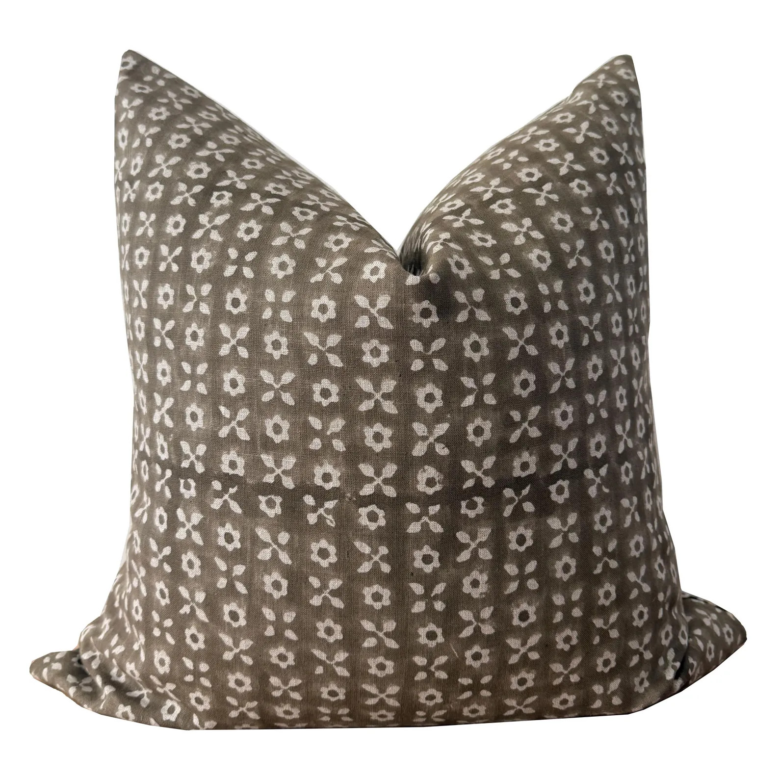 Clay Brown Linen Pillow Cover: Hand Block Print, Matte Finish | Etsy (US)