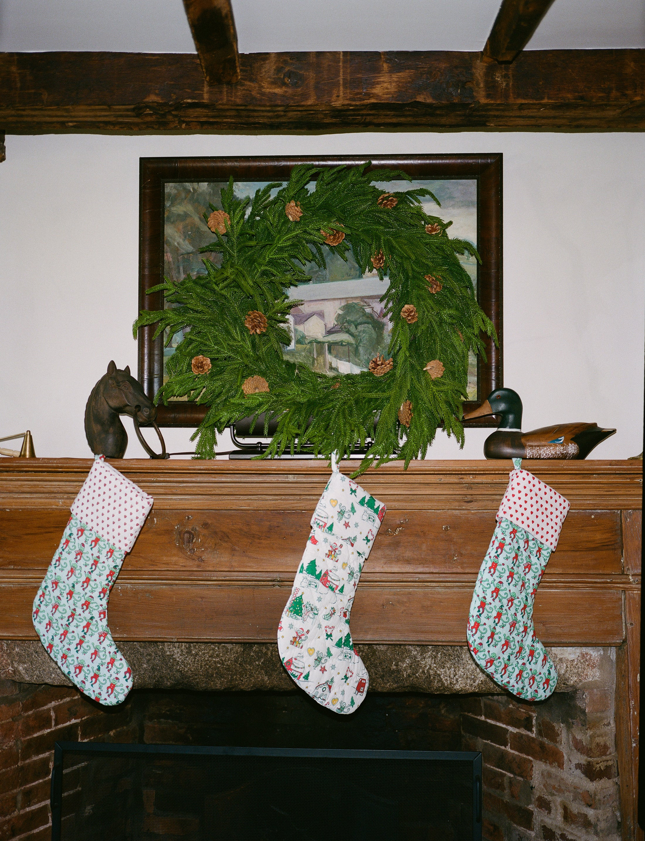 Snow Village Quilted Stocking | Roller Rabbit