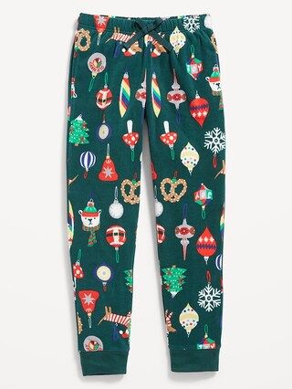 Matching Printed Microfleece Jogger Pajama Pants for Girls | Old Navy (US)