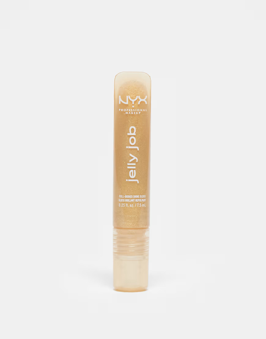 NYX Professional Makeup Jelly Job, Shine Lip Gloss- Glow Job-Gold | ASOS (Global)