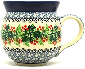 Polish Pottery Mug - 11 oz. Bubble - Holly Berry | Amazon (US)