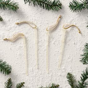 Harry Potter™ Glass Icicle Wand Ornaments - Set of 4 | Pottery Barn Teen