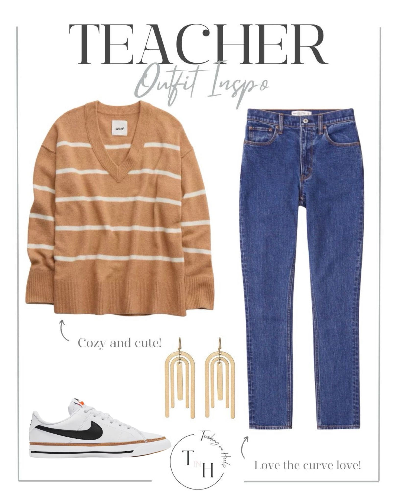 V neck sweater  curve love jeans  curve love skinny jeans  sneakers  u shaped drop earrings  teacher outfit  teacher style  teacher work style workwear  business casual  business office outfit  teacher ootd  teacherfit  ootd trendteacher  teacher outfits  teacher ootd  teacher outfit ideas 

#LTKMostLoved #LTKSpringSale #LTKstyletip