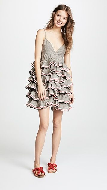 Linen Ruffles Dress | Shopbop