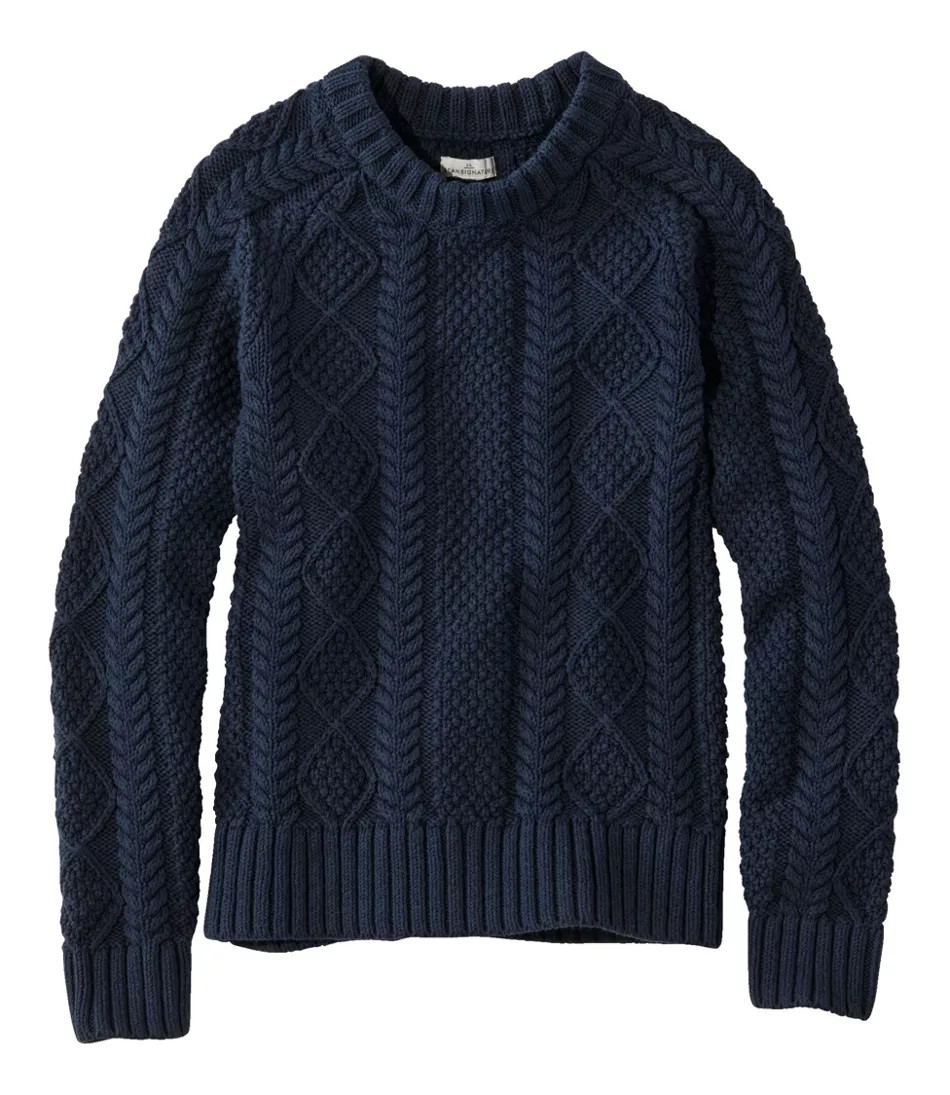 Women's Signature Cotton Fisherman Sweater, Crewneck | L.L. Bean