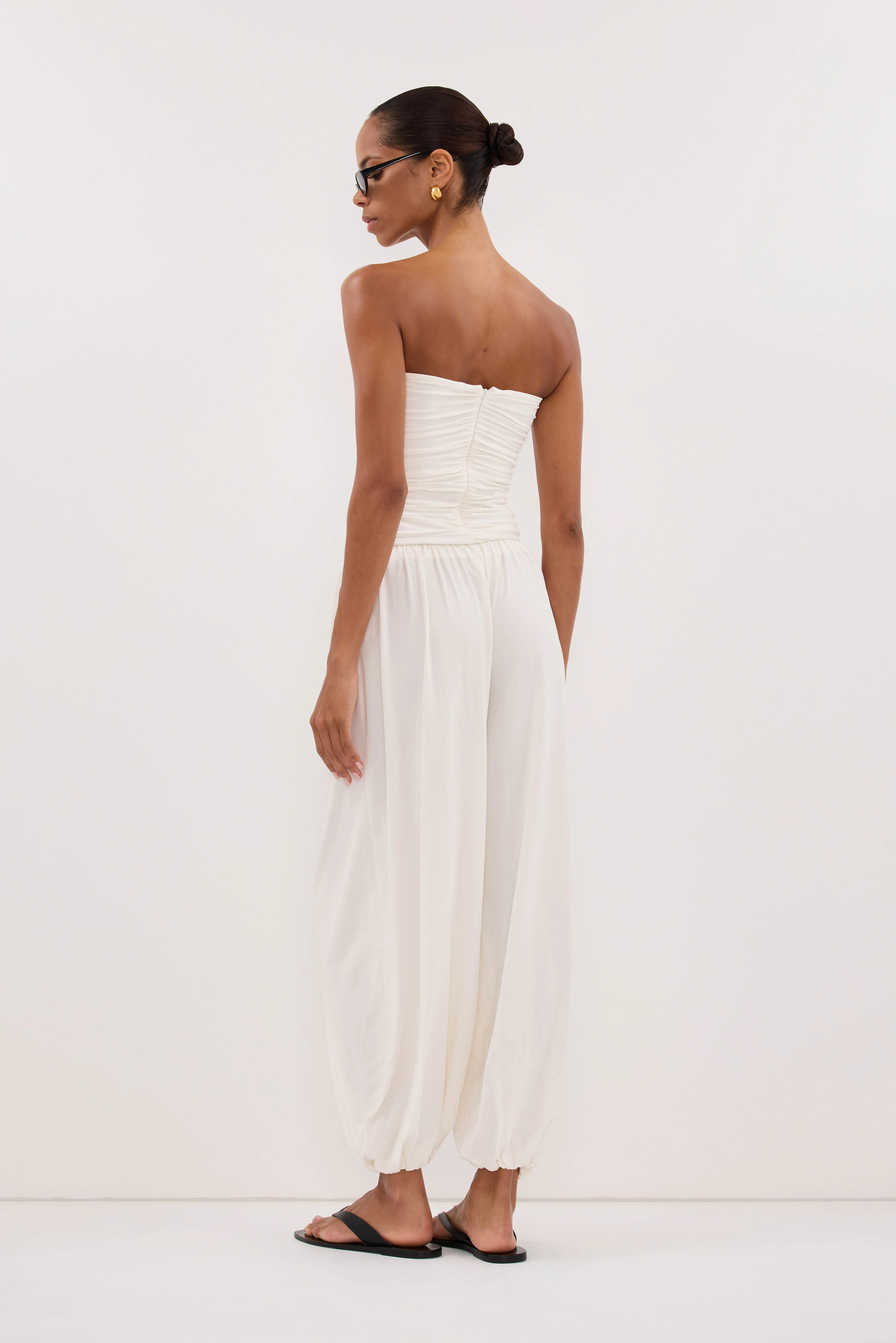 SHARI OFF WHITE MODAL BALLOON PANT | DISSH