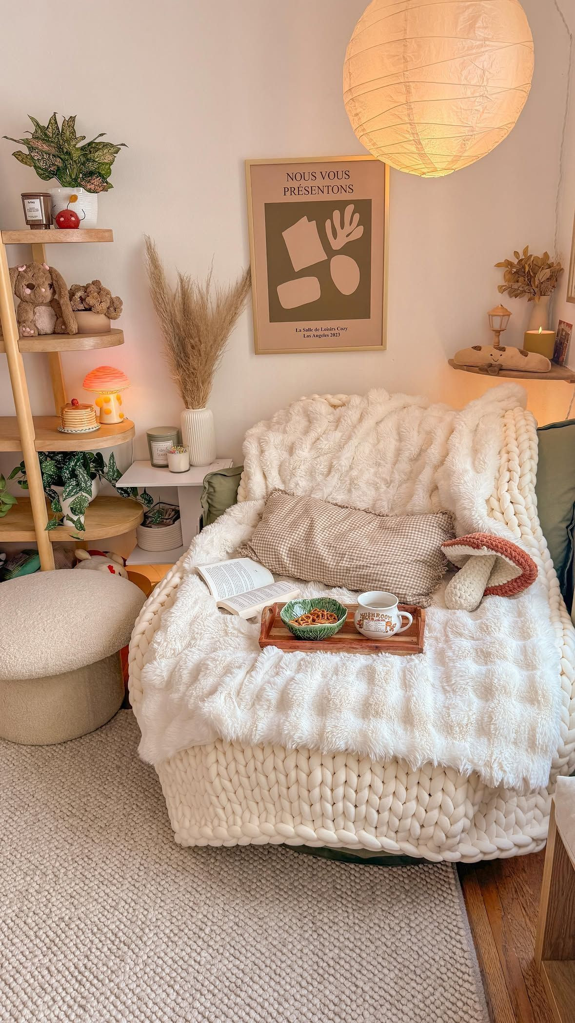 my cozy nook with snacks and a new book is my kind of party today 🌻🤎 

 #LTKHome