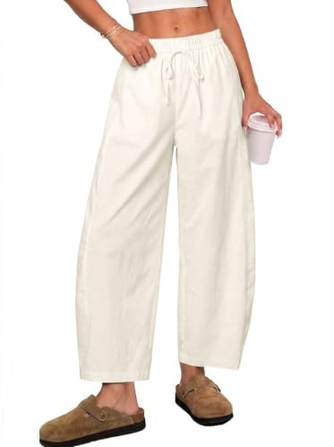 Casual, Travel, Elastic, Drawstring, Baggy, Palazzo Pants, Loose Fit, Lightweight | Amazon (US)