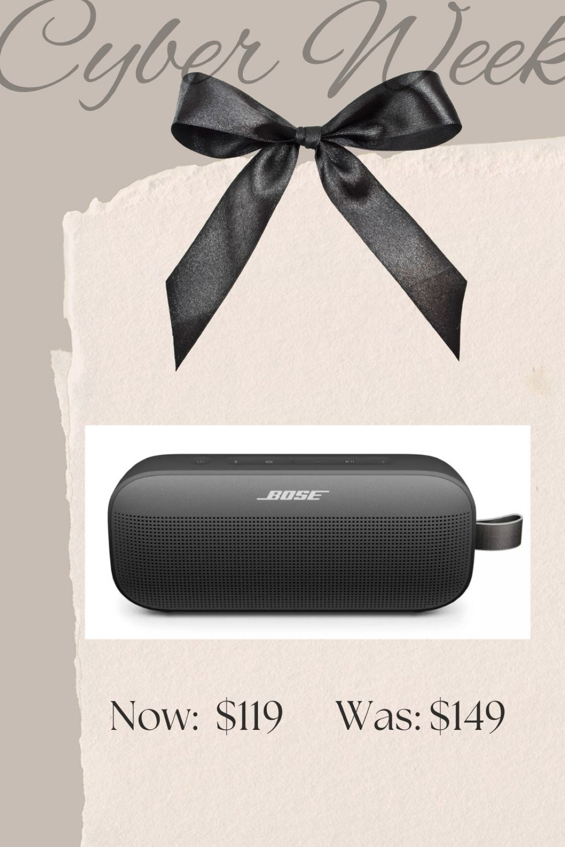 Bose portable speaker, cyber week deal, Christmas idea, gift idea 

#LTKCyberWeek #LTKSaleAlert #LTKGiftGuide