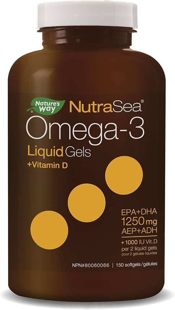 Nature's Way NutraSea+D Omega 3 + Vitamin D Supplement, Fresh Mint, 150 Soft Gels | Amazon (CA)