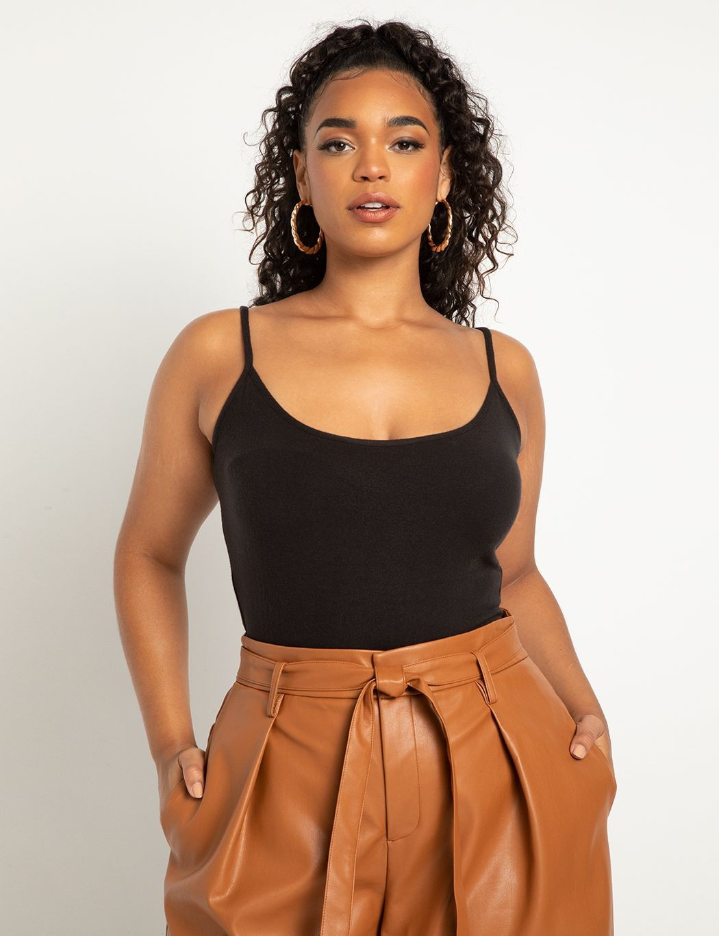 Spaghetti Strap Tank | Women's Plus Size Tops | ELOQUII | Eloquii