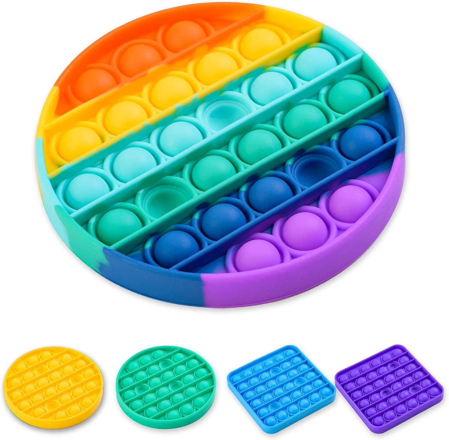 Nutty Toys Popit Sensory Fidget - Stress & Anxiety Relief Push Pop It Bubble Gadget for Kids & Ad... | Amazon (US)