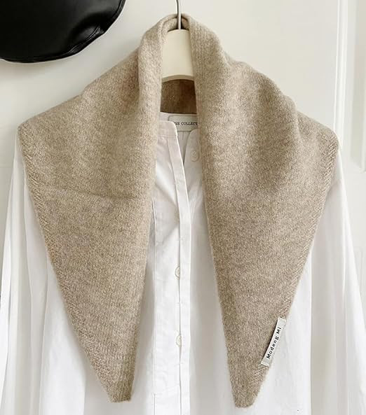 Knitted Triangle Scarf for Women Y2k Head Scarf Downtown Girl Aesthetic Accessories Streetwear Tr... | Amazon (US)