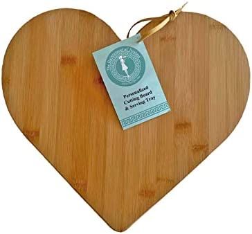 Heart Shaped Cutting Board Organic Bamboo 12 x 13.5 Large Generous Size Perfectly Crafted to Serv... | Amazon (US)