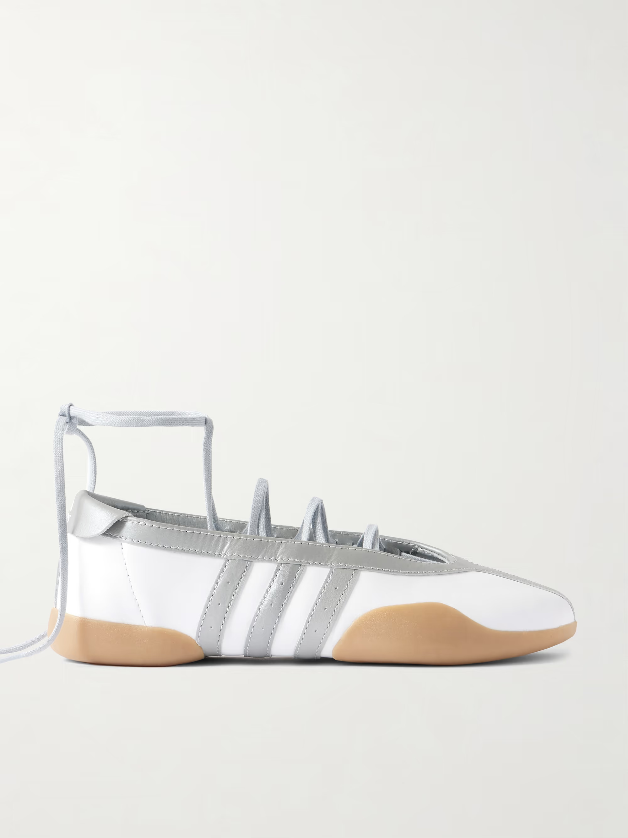 Taekwondo Mei Ballet metallic leather-trimmed leather sneakers | NET-A-PORTER (UK & EU)