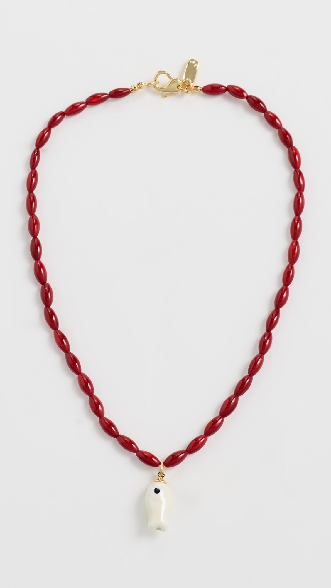 Red Beaded Fish Necklace | Shopbop