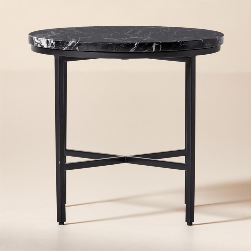 Irwin Black Marble Side Table by Paul McCobb | CB2 | CB2