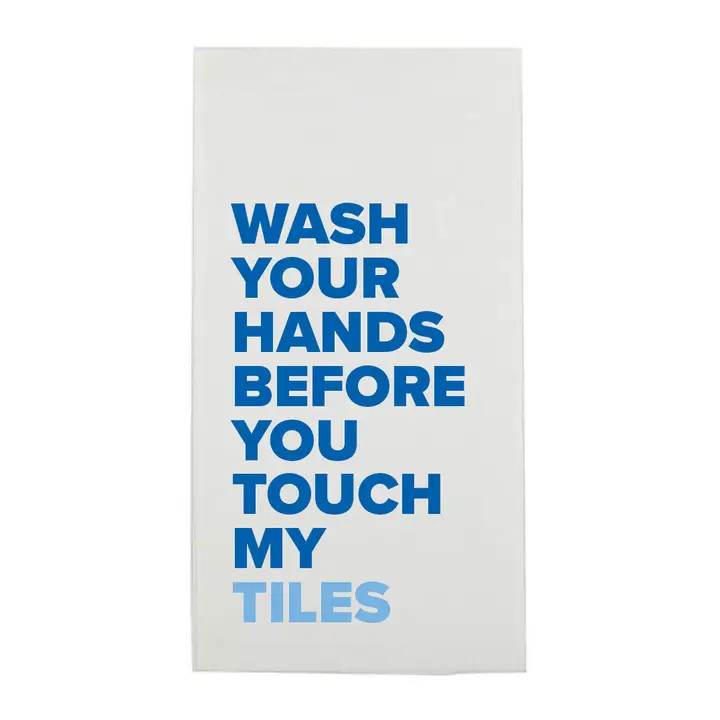 "Wash Your Hands Before You Touch My Tiles" Mahjong Guest Towels | FairleyFancy