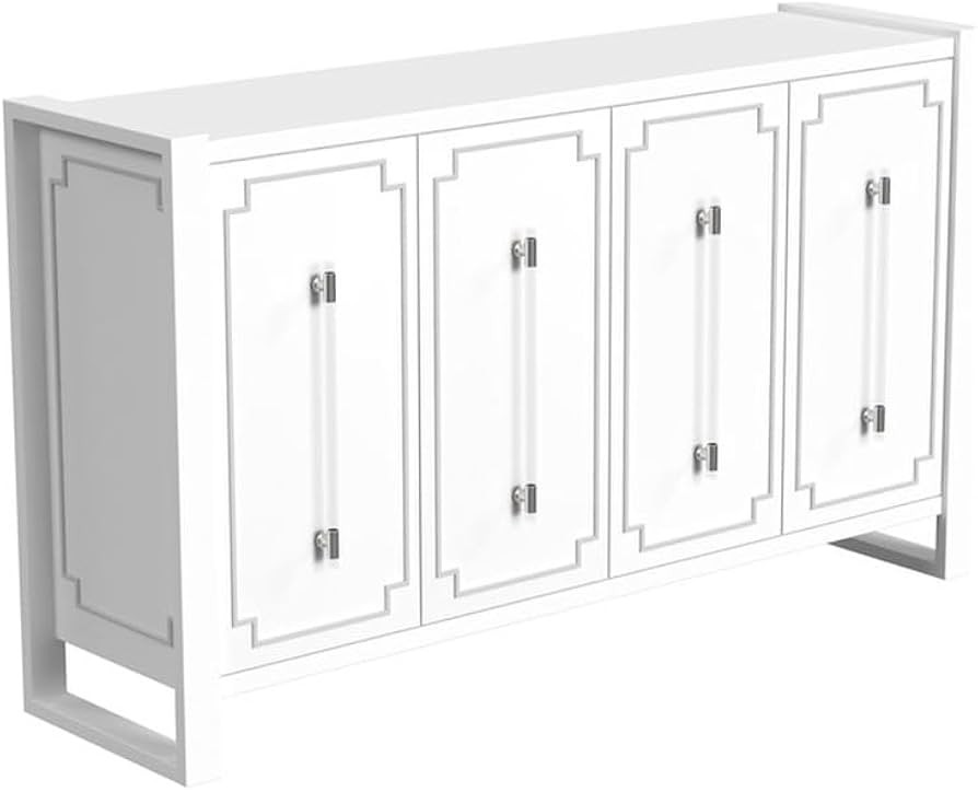 Bassett Mirror Company Mariah Server in Pearlized White Engineered Wood | Amazon (US)