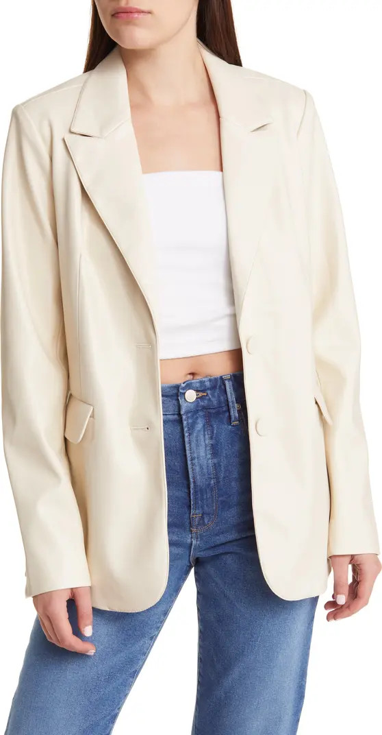 Better Than Leather Faux Leather Blazer | Nordstrom