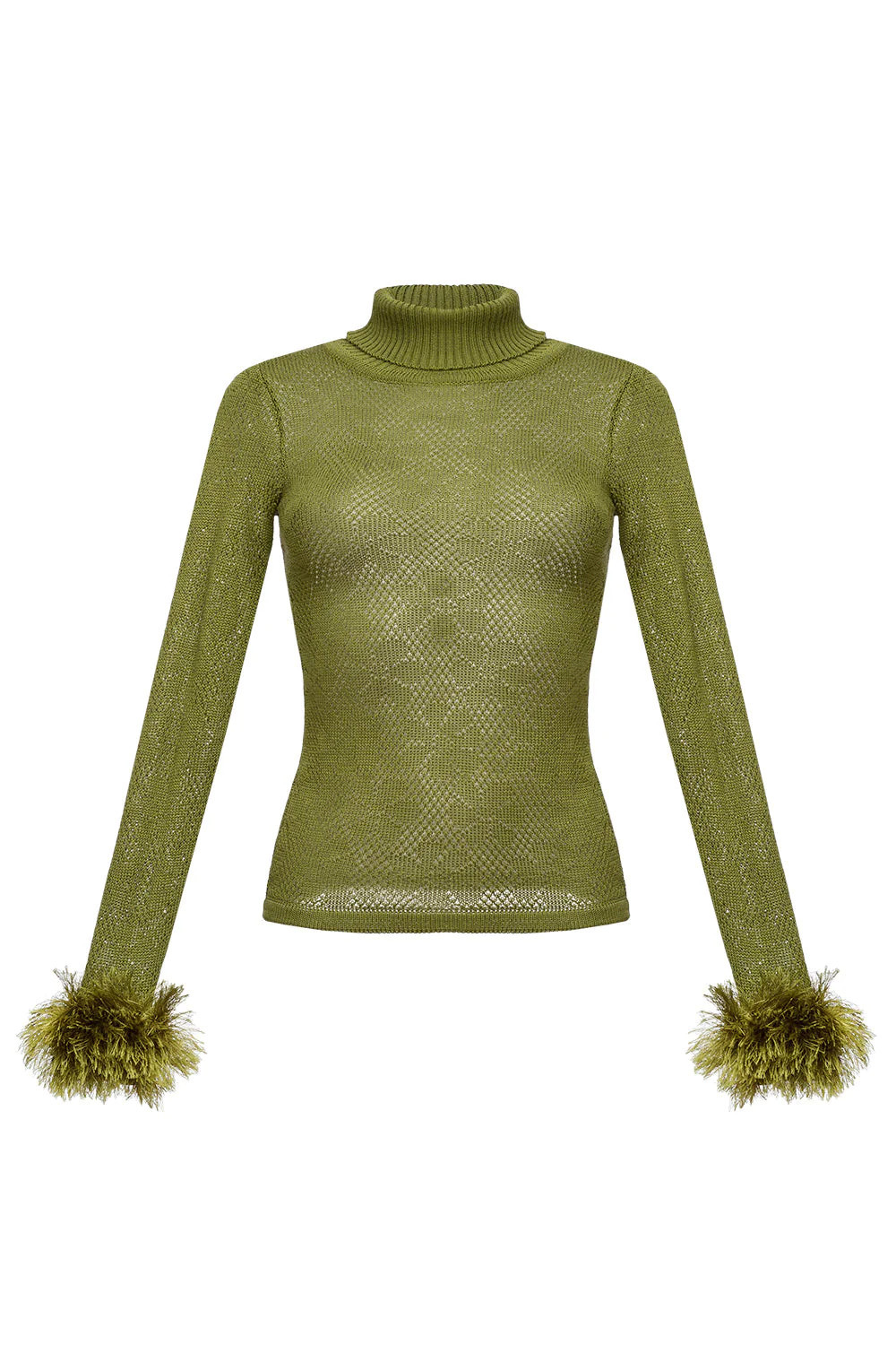 Green Knit Turtleneck | TUKE BAZAAR