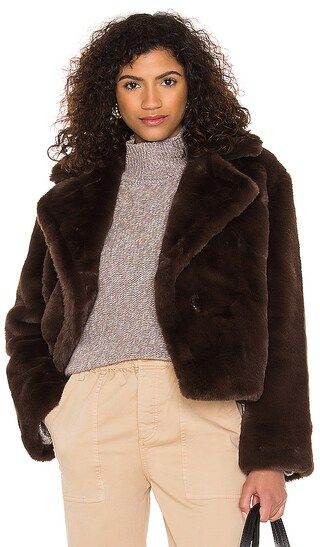 BB Dakota Big Time Plush Faux Fur Jacket in Brown. Size S, M, L. | Revolve Clothing (Global)