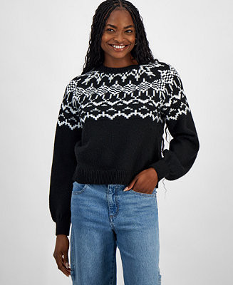 Women's Fair Isle Crewneck Sweater, Exclusively at Macy's | Macy's