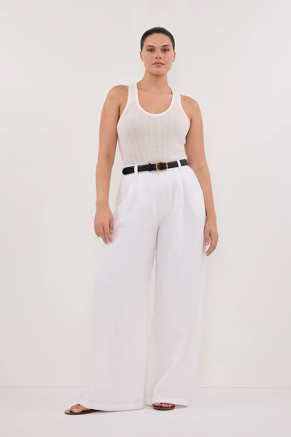 HOLDEN WHITE LINEN PANT | DISSH