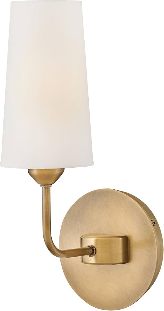 Hinkley Lewis Medium Single Light Wall Sconce, Heritage Brass Finish | Amazon (US)
