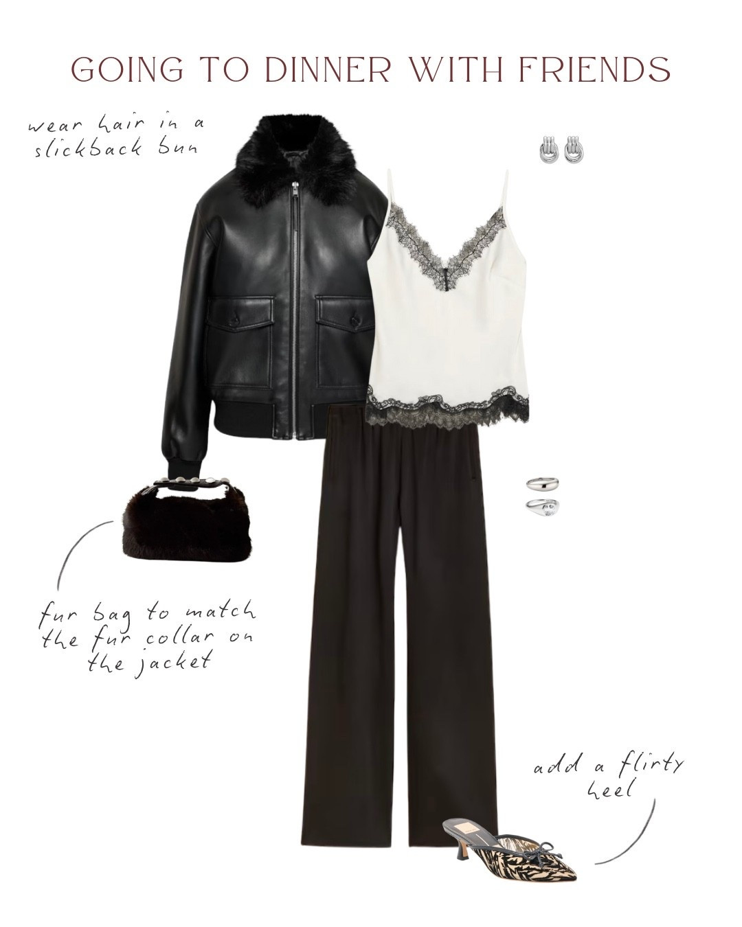 Going out or dinner outfit for winter!! Love satin pants this time of year 🍸❄️

#LTKootd #LTKHoliday #LTKgrwm