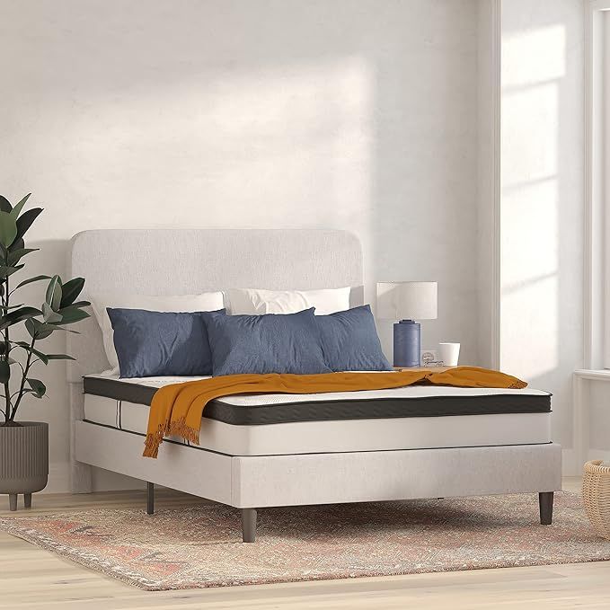 Flash Furniture Capri Comfortable Sleep 10 Inch CertiPUR-US Certified Hybrid Pocket Spring Mattre... | Amazon (US)