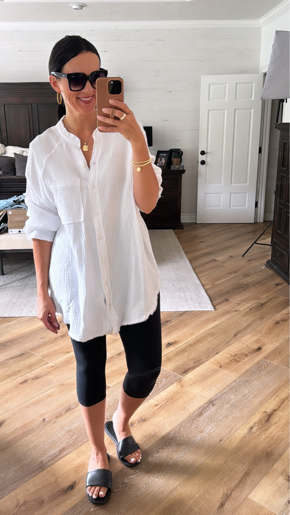 Light and flowy look for summer if you aren’t a shorts girl!

Sizing:
Shirt-Aerie, small, very oversized 
Leggings-Amazon, run TTS. Wearing medium 



#LTKOver40 #LTKStyleTip #LTKFindsUnder50