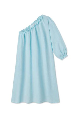 Milly Dress in Aqua Linen | Lake Pajamas
