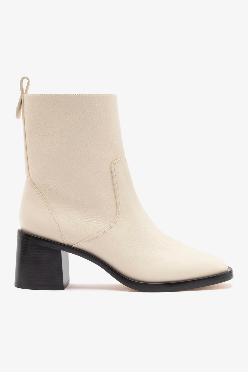 Mini Ricky Boot In Ivory Leather | Larroude