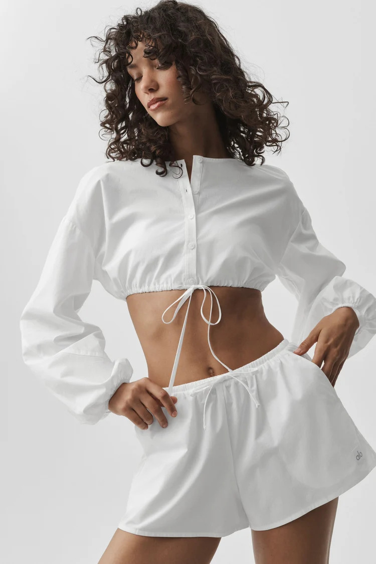 Cotton Cropped Real Deal Long Sleeve | Alo Yoga