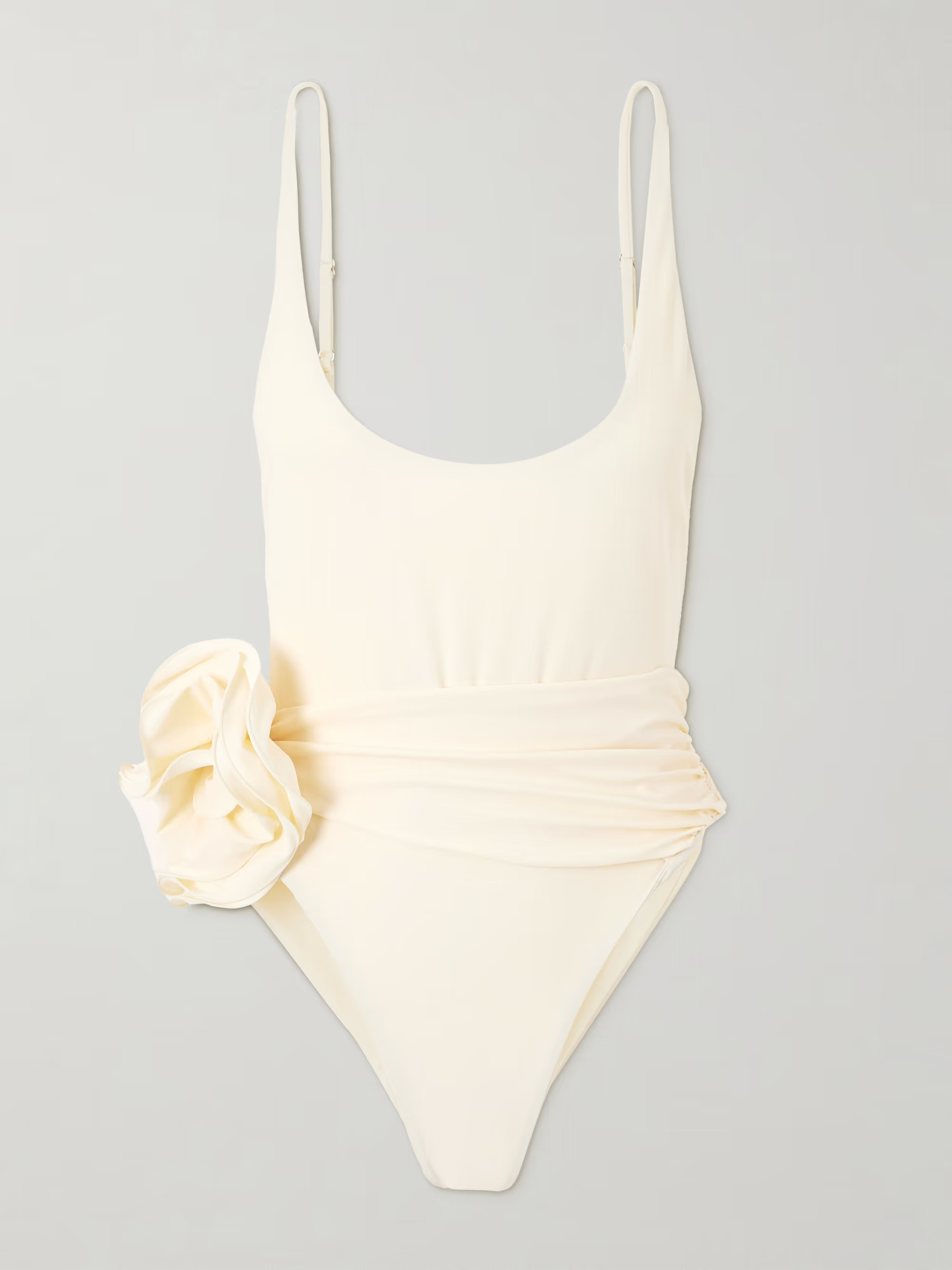 Appliquéd ruched swimsuit | NET-A-PORTER (UK & EU)