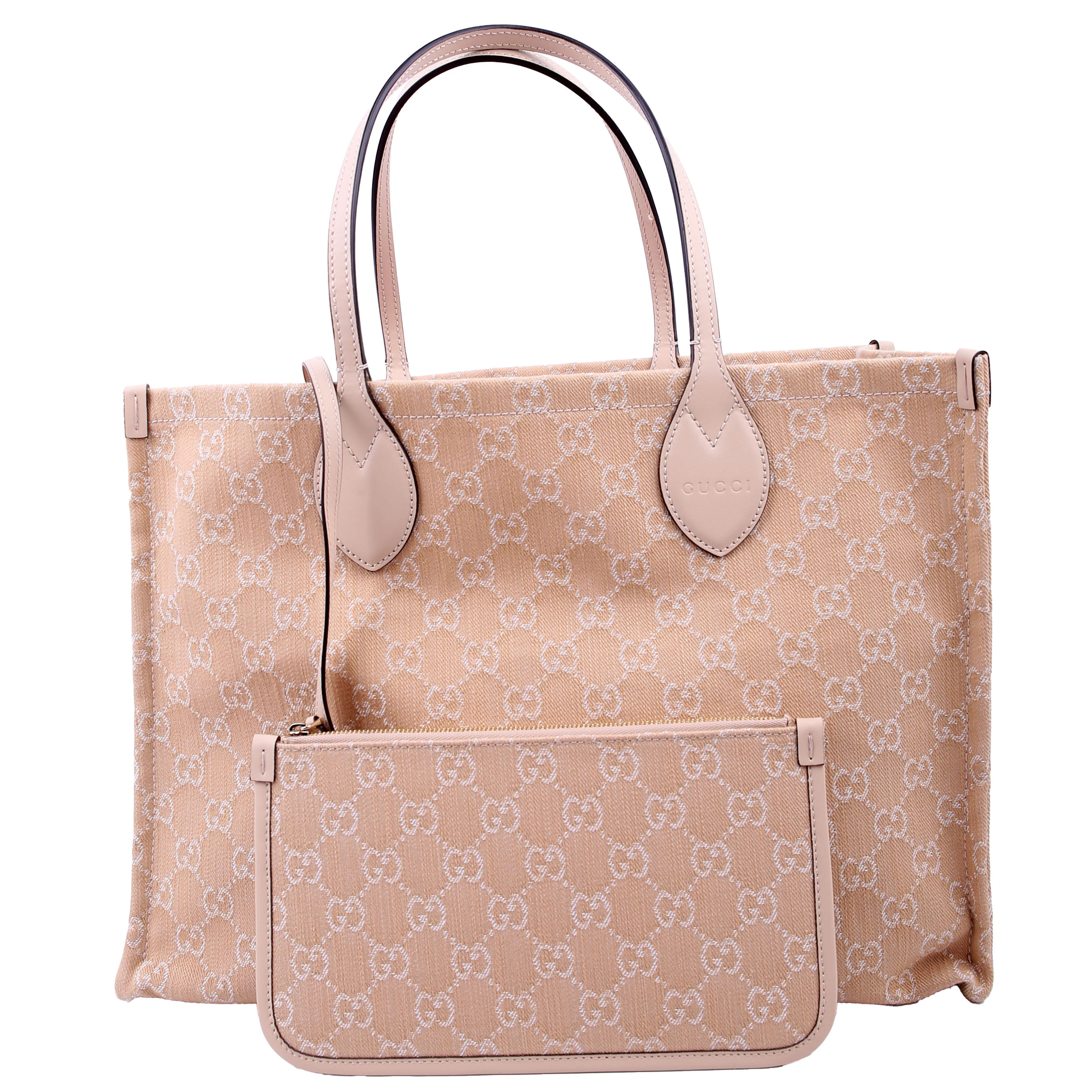 772184 Summer Tote Large Denim Nude | Keeks Designer Handbags