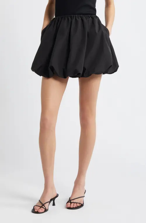 Open Edit Tafetta Bubble Skirt in Black at Nordstrom, Size Medium | Nordstrom