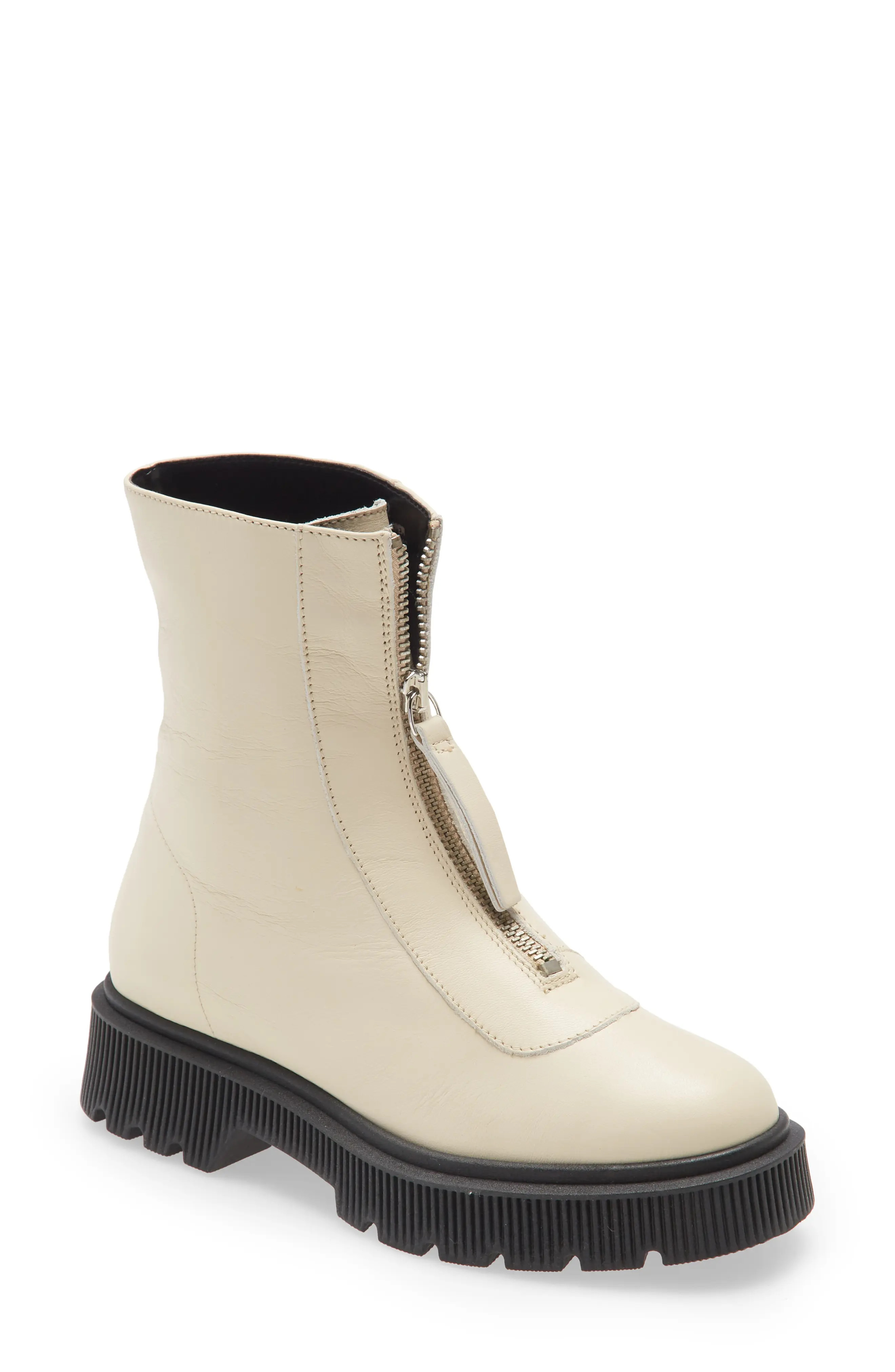 Kurt Geiger London Stint Front Zip Boot, Size 9Us in Natural at Nordstrom | Nordstrom