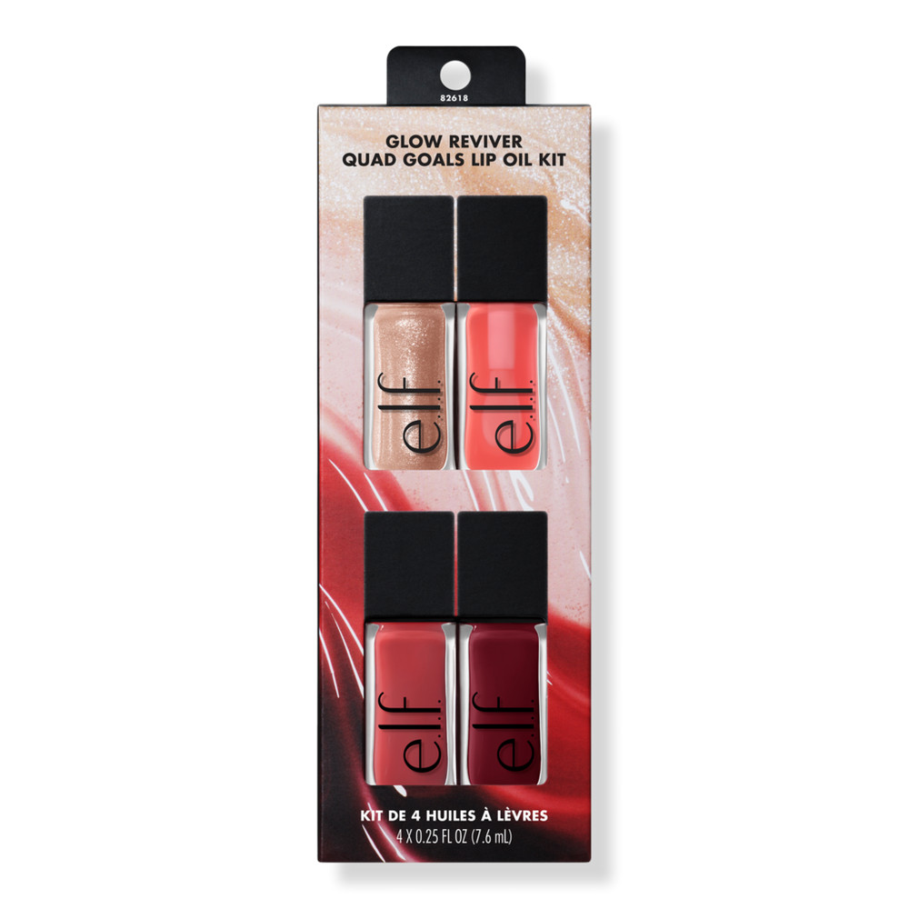 e.l.f. Cosmetics Glow Reviver Quad Goals Lip Oil Kit | Ulta