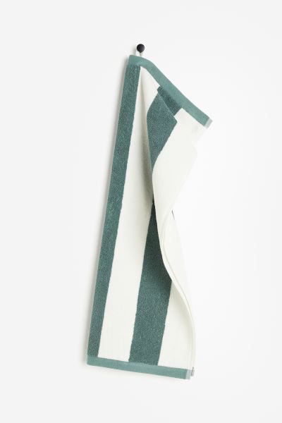 Striped Hand Towel - Green/striped - Home All | H&M US | H&M (US + CA)