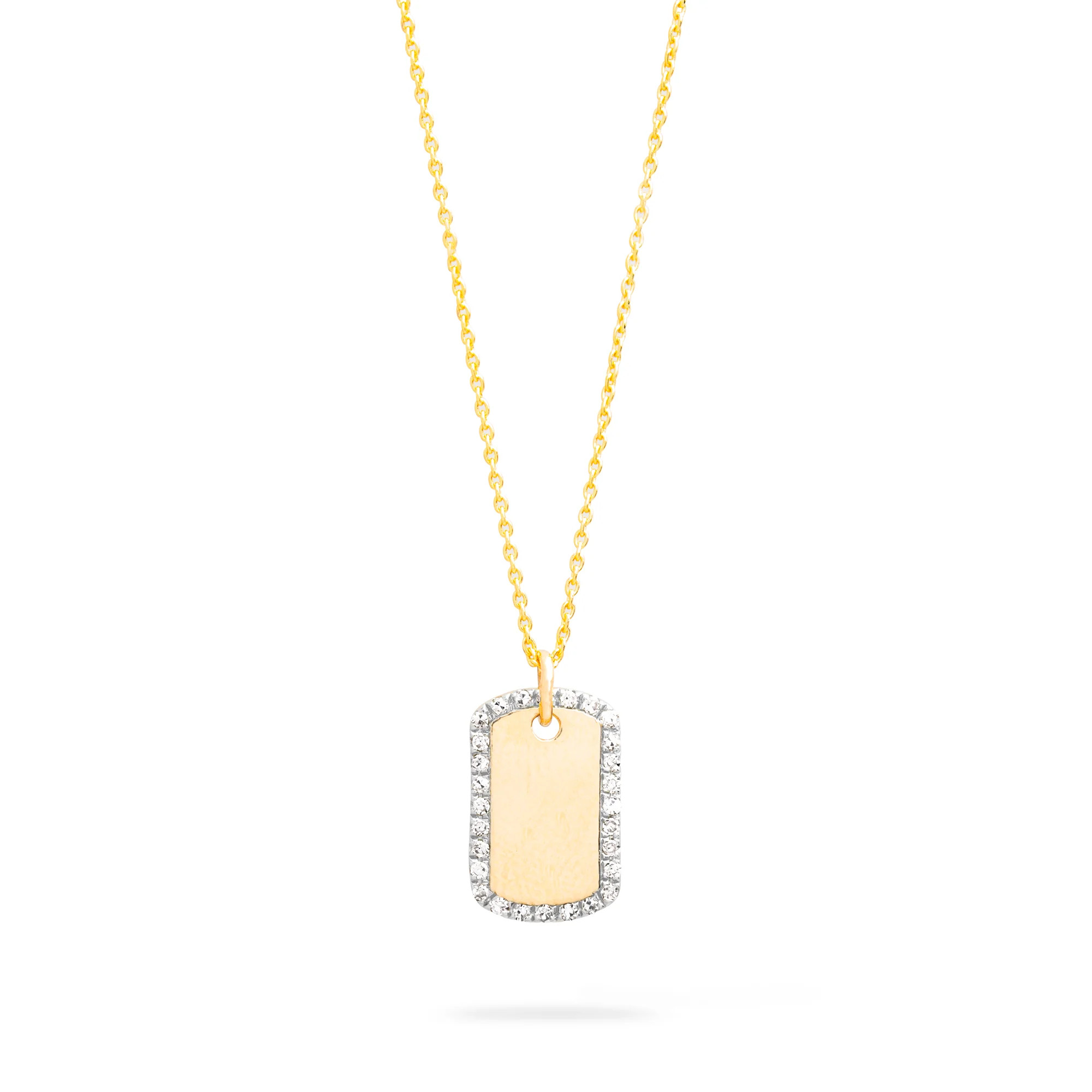 Tiny Diamond Dog Tag | STONE AND STRAND