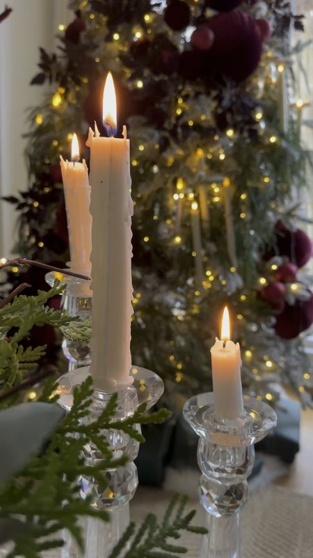 Flocked Christmas tree, sangria tree, king of Christmas, Alice Lane Home candlesticks, holiday decor

#LTKhome #LTKSeasonal