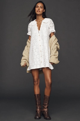 The Keira Lace Mini Dress by Pilcro | Anthropologie (US)