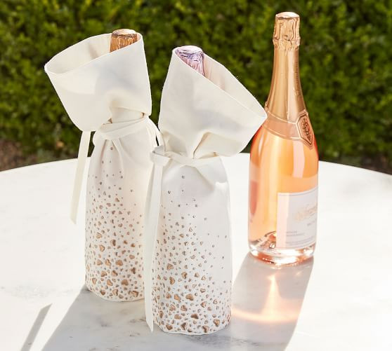 Monique Lhuillier Confetti Heart Wine Bag | Pottery Barn (US)