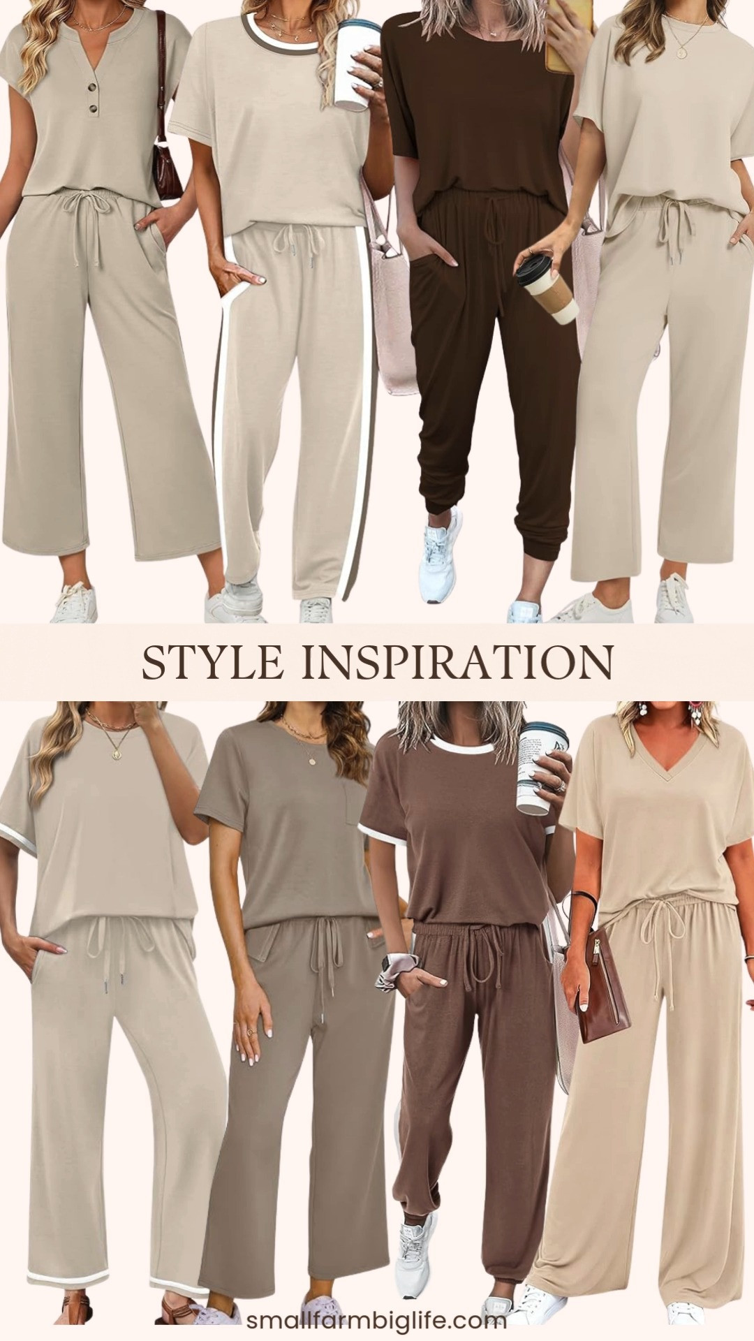 Style Inspiration From Amazon
Neutral two piece sets are my go to for easy, everyday outfits that feel put together without trying too hard. From cap sleeve tops with cropped pants to relaxed tees paired with wide leg pants or joggers, these Amazon finds are perfect for errands, travel days, and casual weekends. Save this for comfortable outfit inspiration you’ll reach for on repeat ✨ 

 #LTKootd #LTKOver40 #LTKTravel